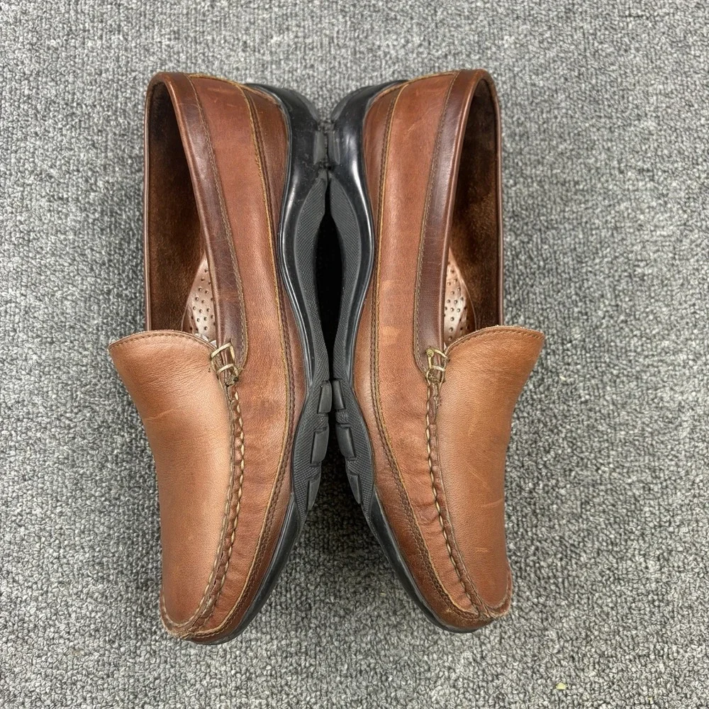 Allen Edmonds Boulder Leather Slip On Driving Loafers Men's Sz 9.5 D Brown Shoes